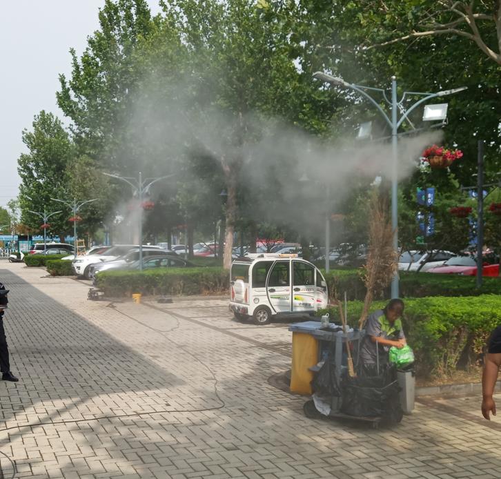 北京路灯杆喷雾降尘降温系统